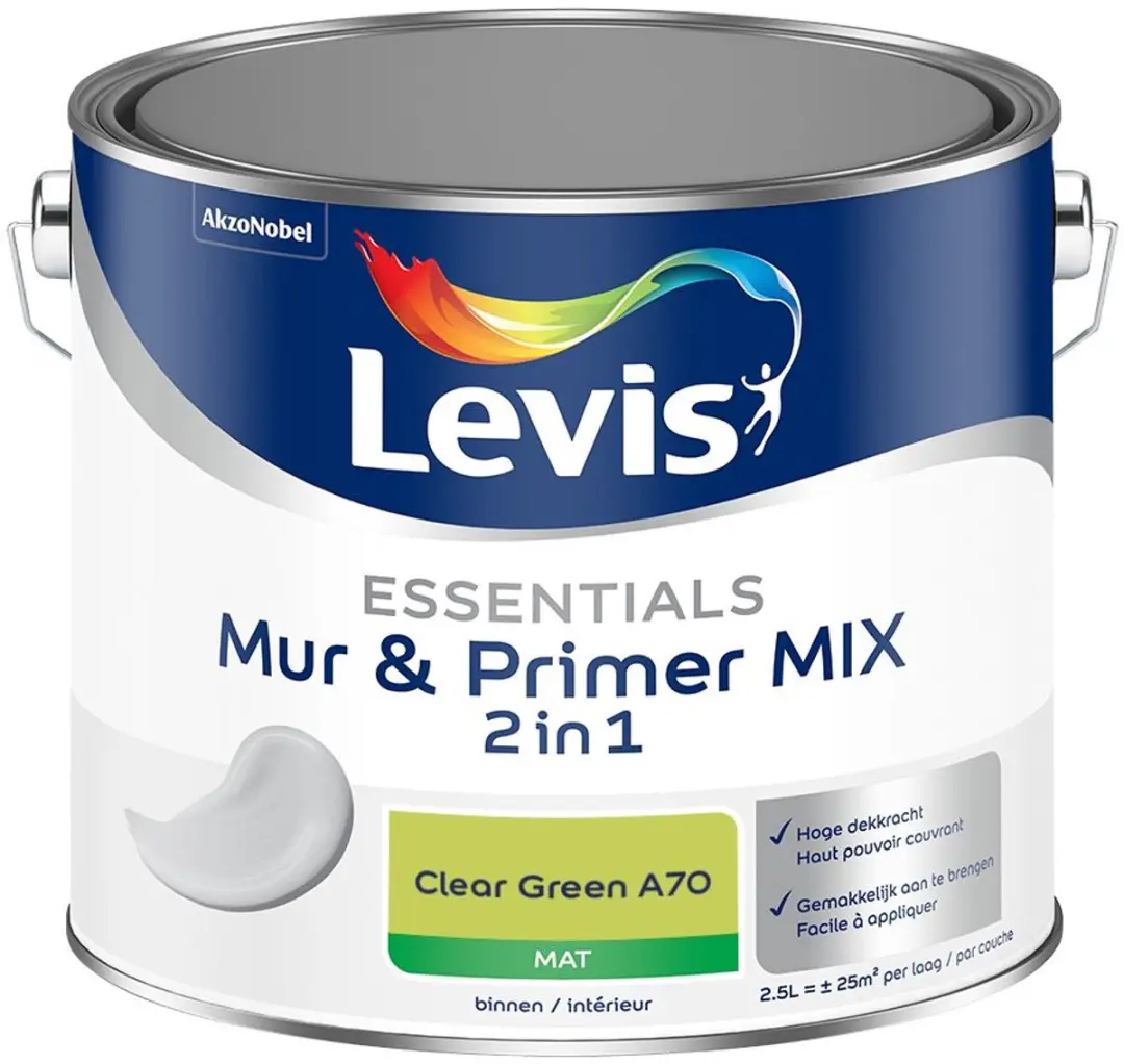 Levi's Essentials Mur & Primer Mix Clear Green A70 Mengverf 2,5L