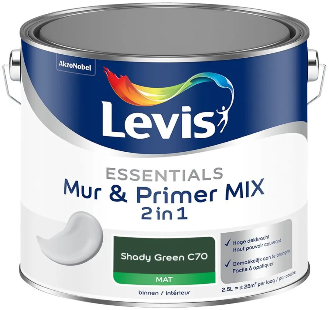 Levi's Essentials Mur & Primer Mix Shady Green C70 Mengverf 2,5L