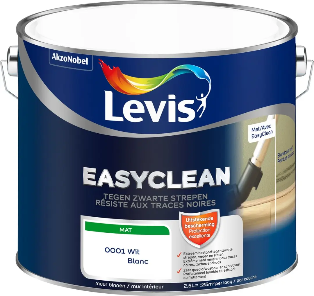 Levi's Easyclean Tegen Zwarte Strepen 2,5L - Wit
