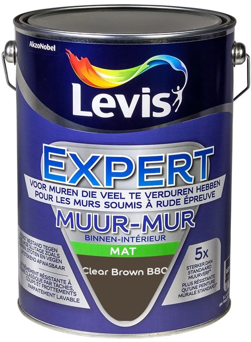 Levi's Expert Muur Binnen Mix Clear Brown B80 Mengverf 5L