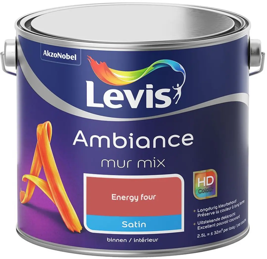 Levi's Ambiance Mur Satin Mix Energy Four Mengverf 2,5L