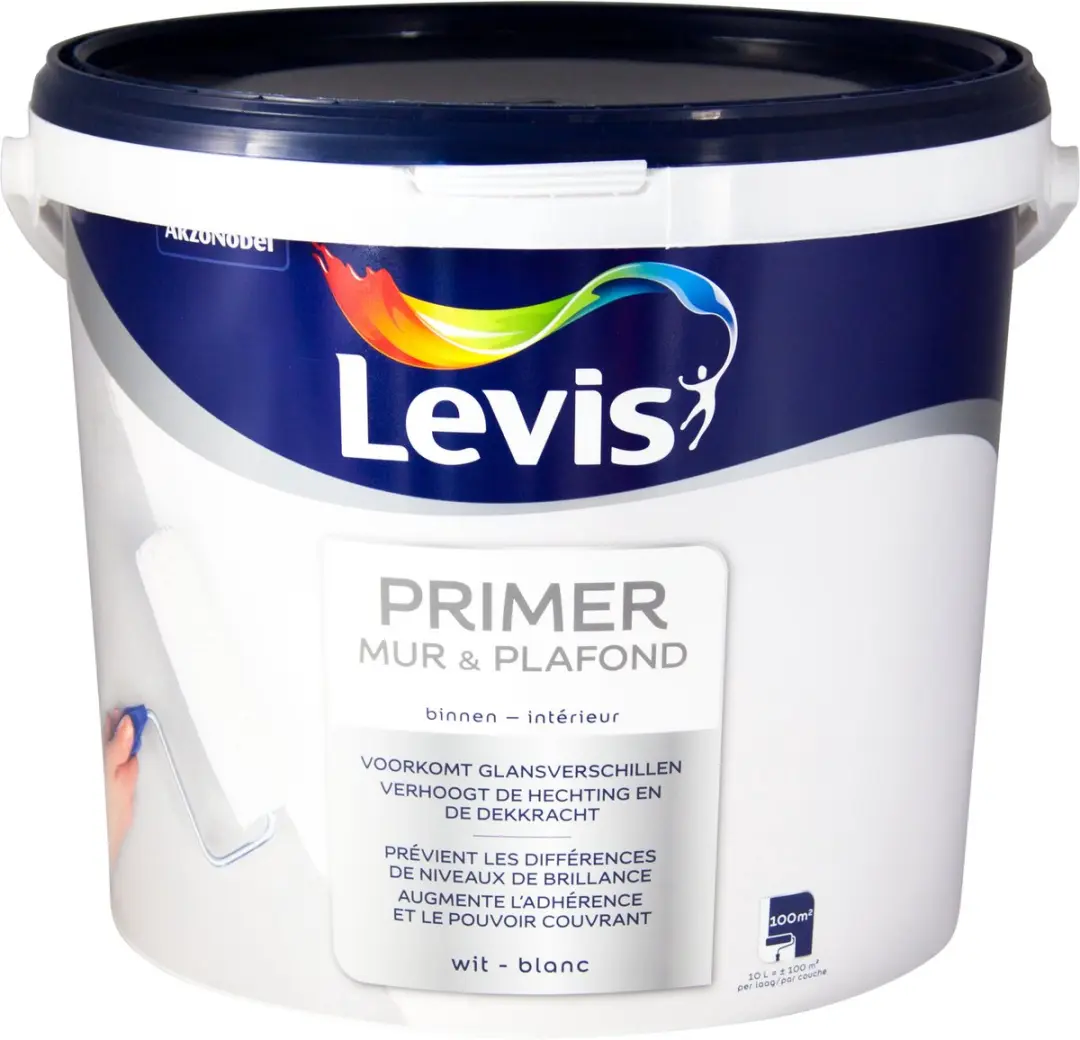 Levi's Primer Mur & Plafond Wit 10L