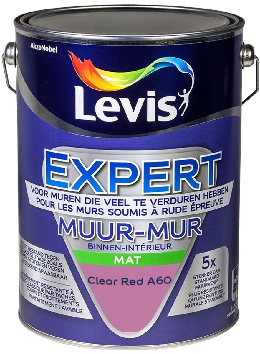 Levi's Expert Muur Binnen Mix Clear Red A60 Mengverf 5L