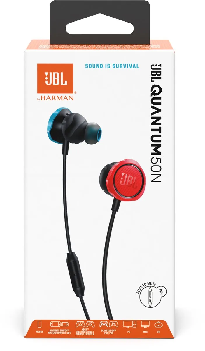JBL Quantum 50N Gaming Headset - Blauw Rood