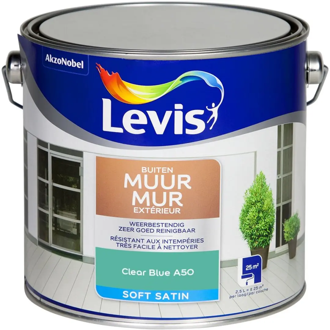 Levi's Muur Buiten Mix Mengverf 2,5L - Clear Blue A50
