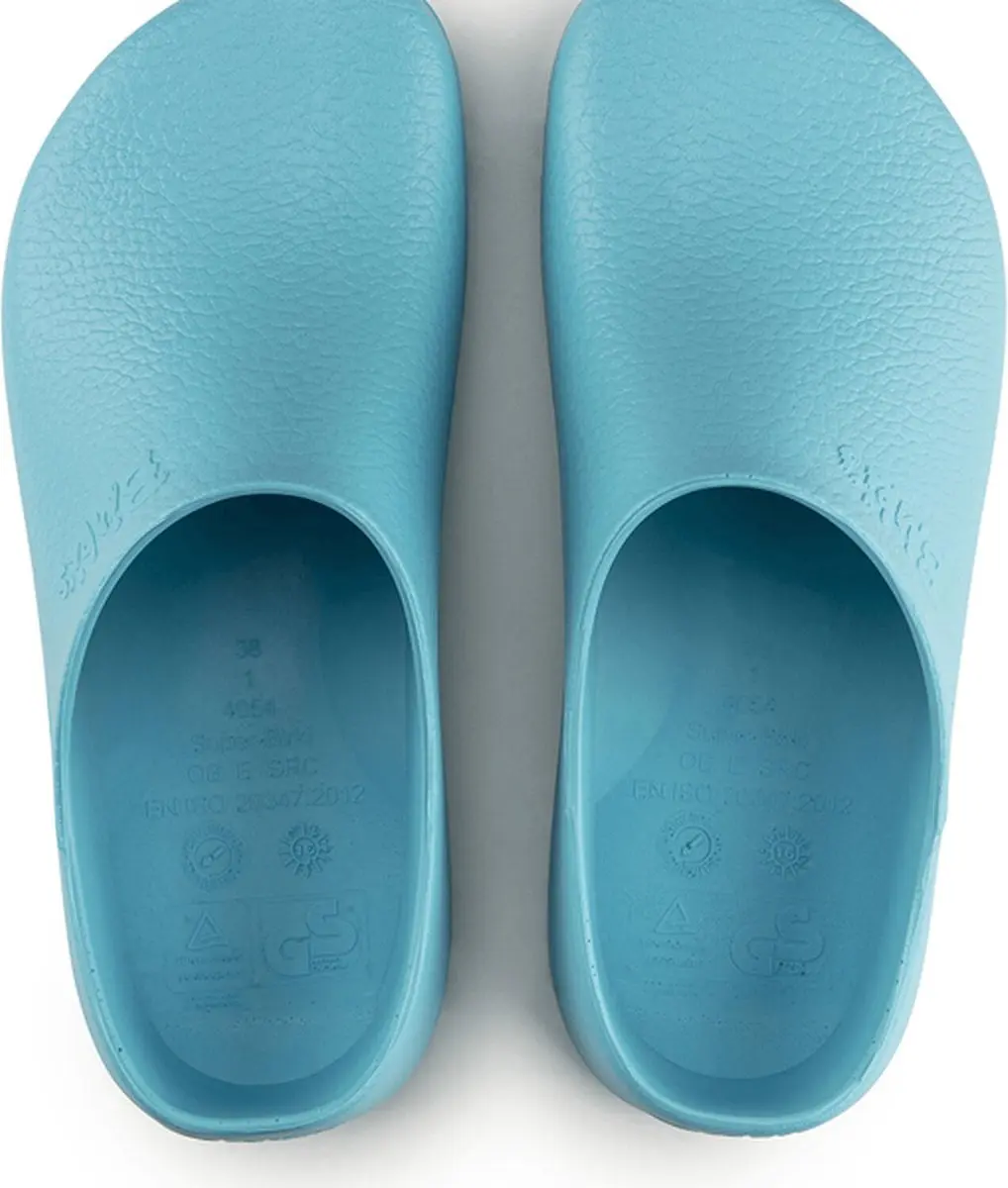 Birkenstock Super Birki Dames Werkklompen Cyaan - Maat 35