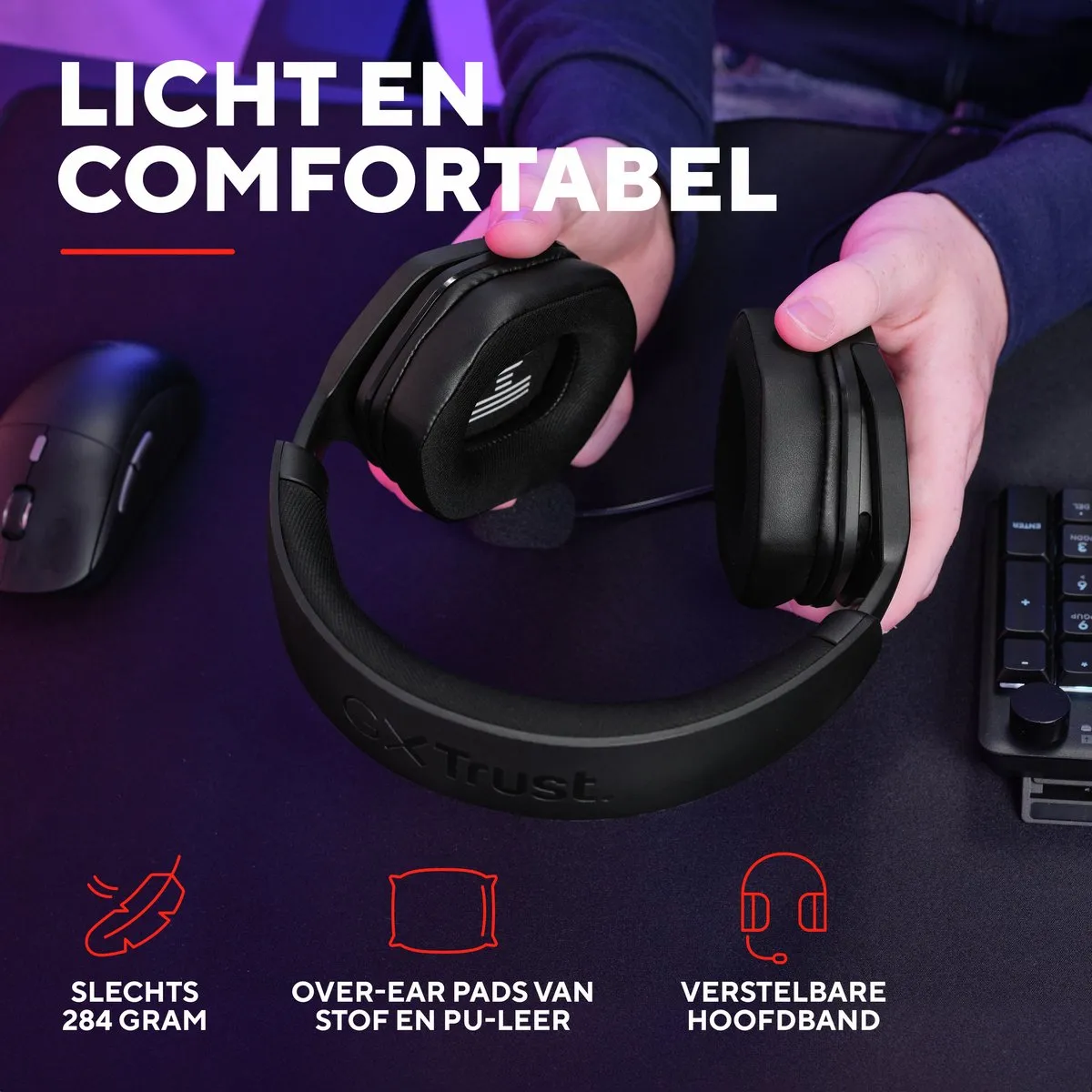 Trust GXT 492 Carus Gaming Headset - PS5/PS4/PC/Switch - 50mm