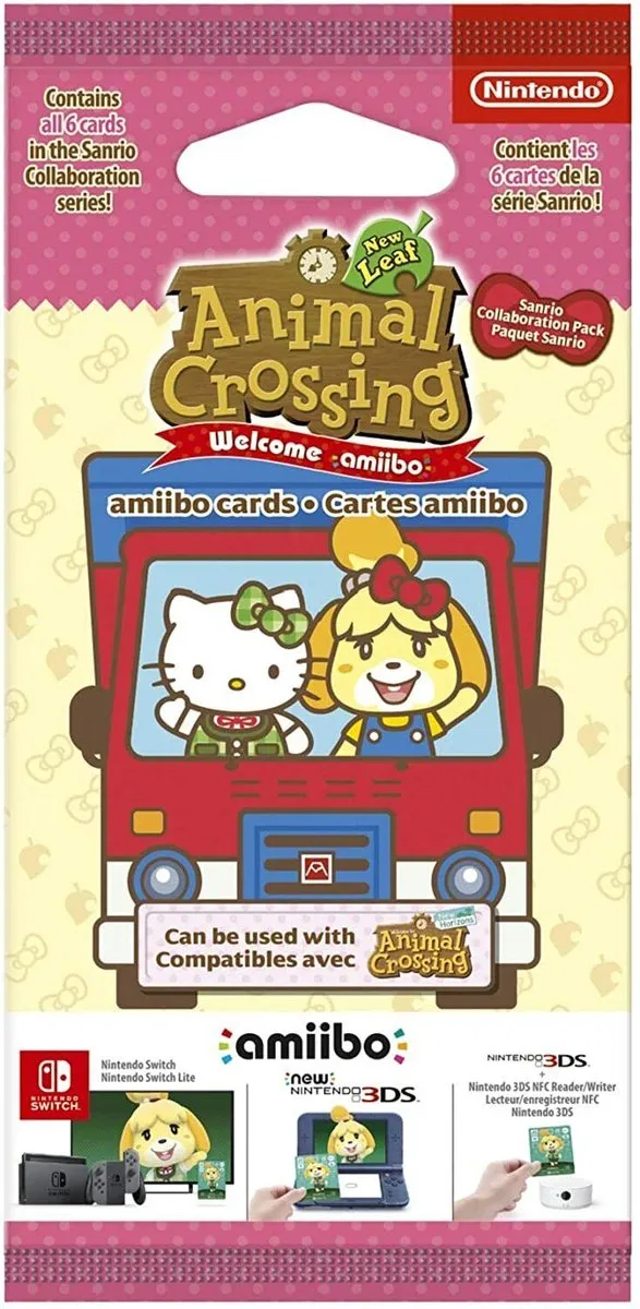 Nintendo Animal Crossing New Leaf Sanrio Amiibo Kaarten - 6 Stuks