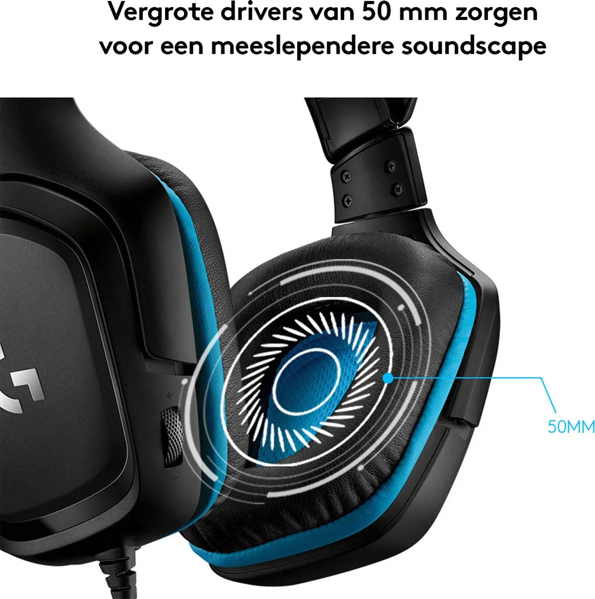 Logitech G G432 Gaming Headset - 50mm Drivers - Zwart - afbeelding 6 van 6