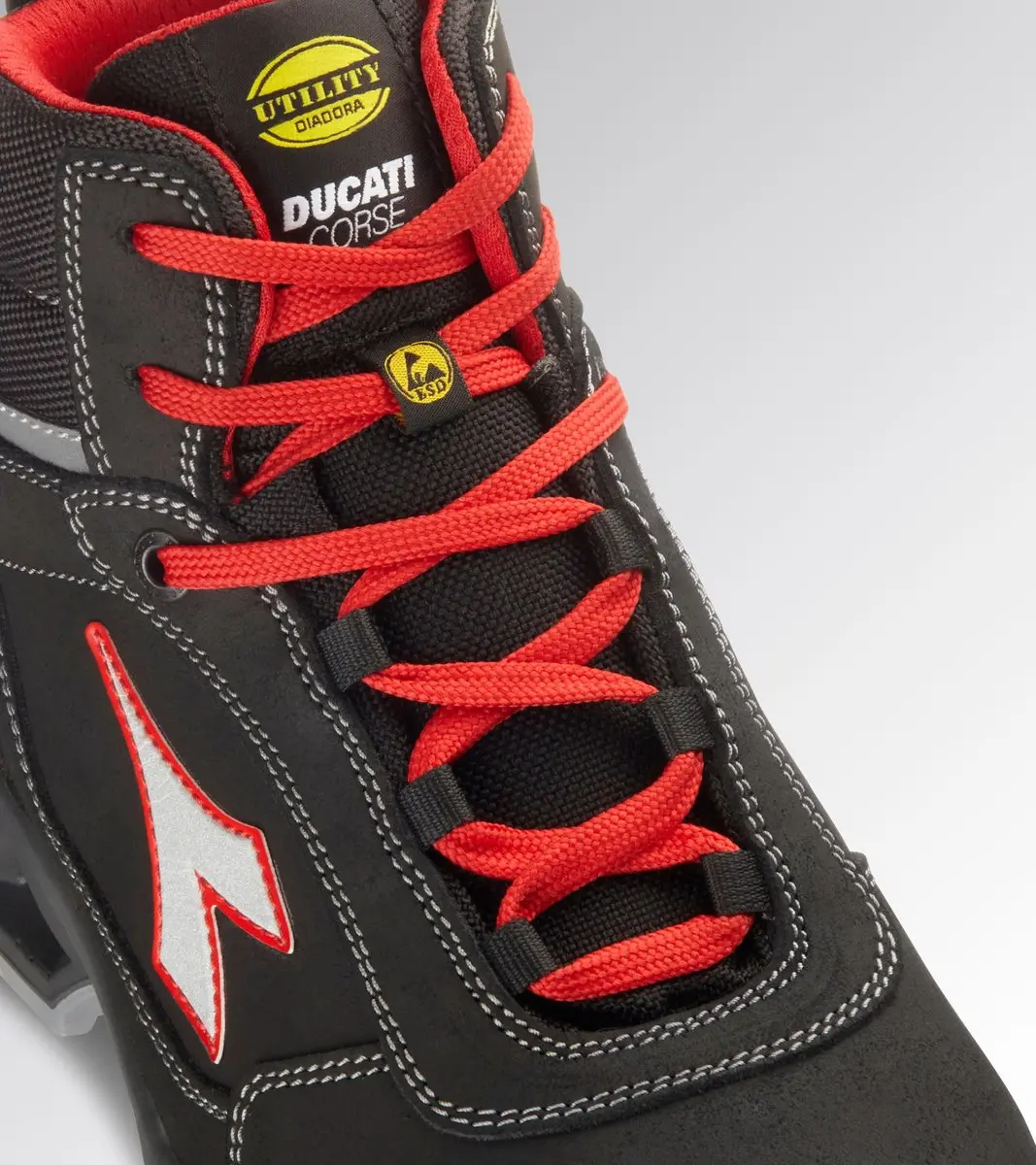Diadora SHARK ENGINE MID S3S FO SR BLACK/RED 45