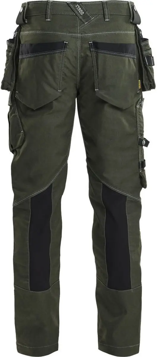 Blåkläder Werkbroek X1900 Denim Stretch - Maat 146 - Donker herfstgroen/Zwart