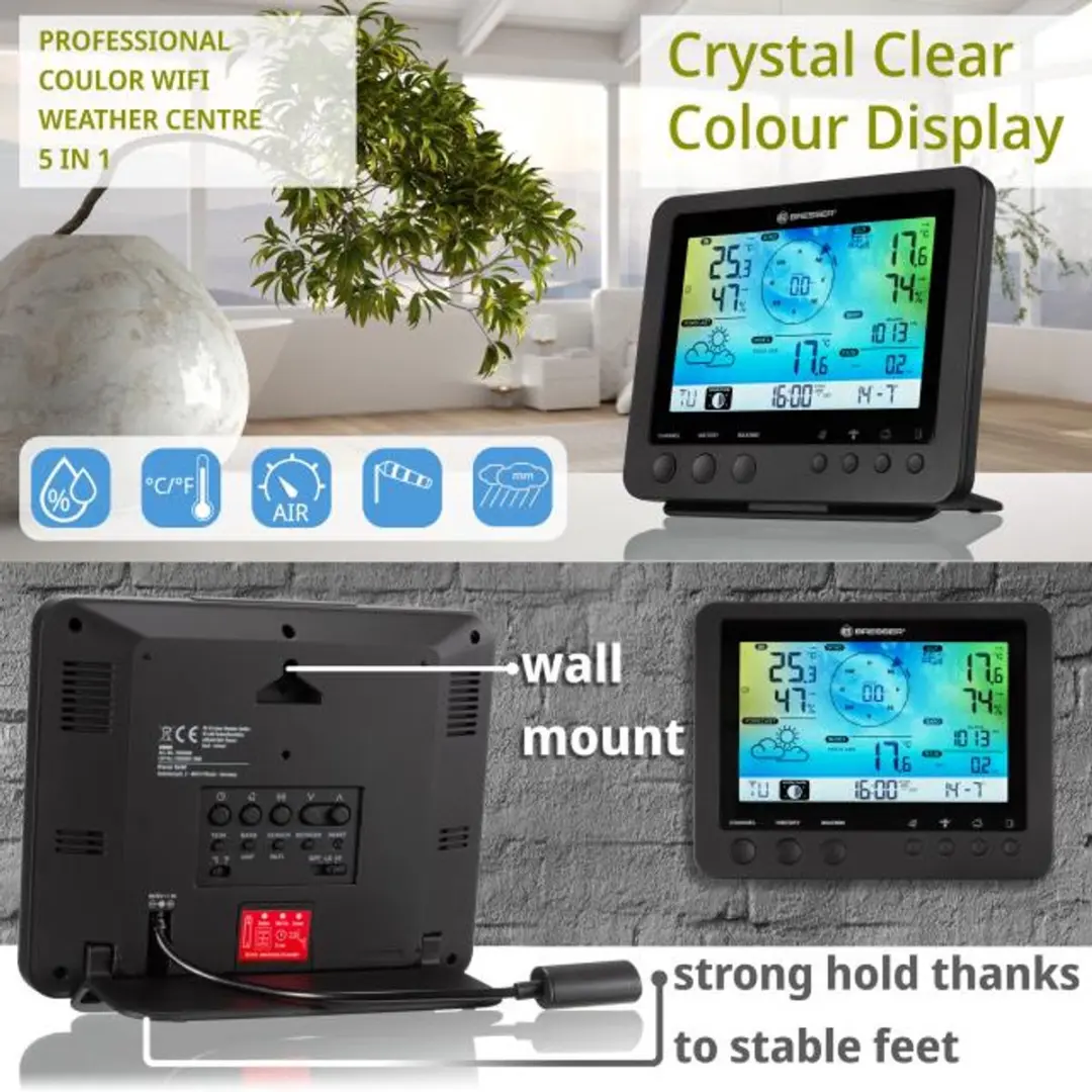 Bresser Weerstation 5-in-1 Wifi - Zwart - afbeelding 6 van 6