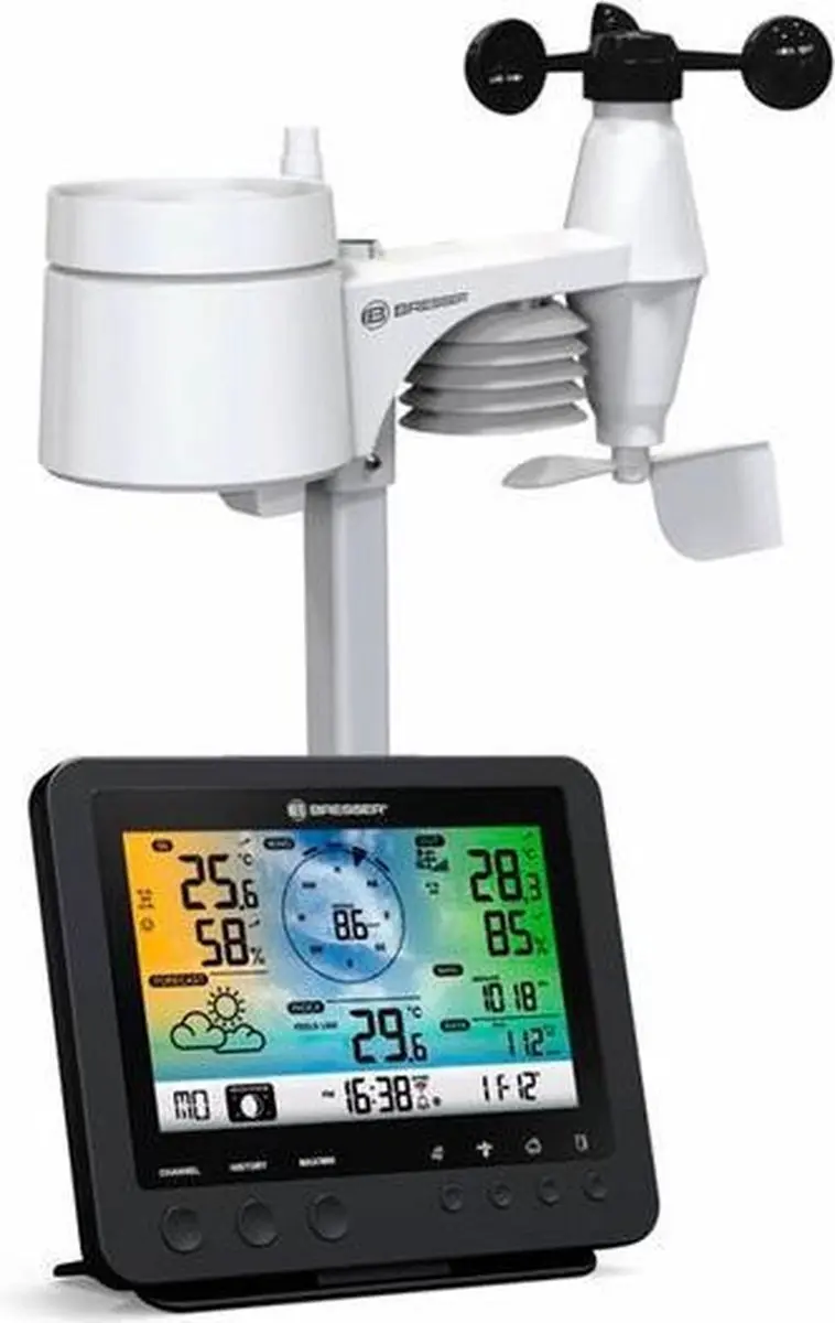 Bresser Weerstation 5-in-1 Wifi - Zwart