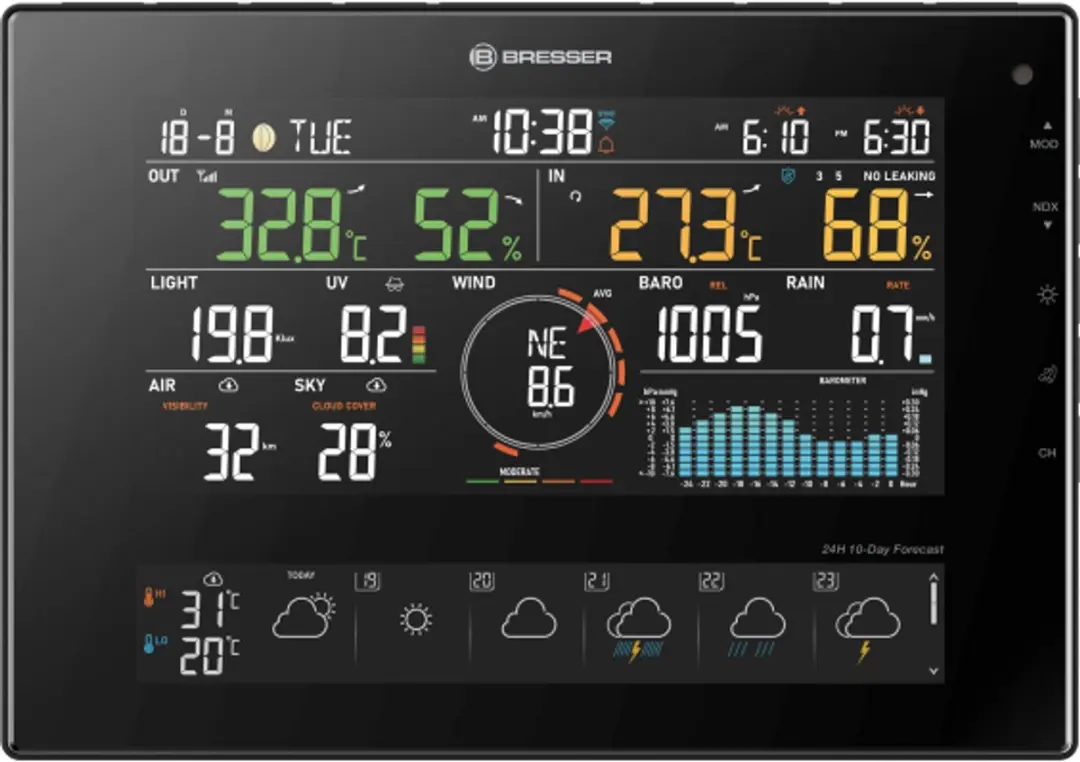 Bresser 4Cast Weerstation 7-in-1 - Zwart/Wit