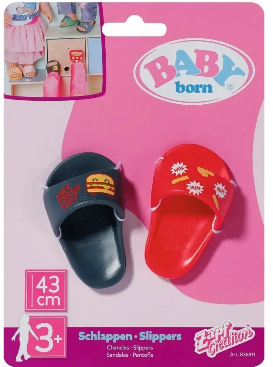 Baby Born Badeschlappen 43cm - 836811 - Multicolor - afbeelding 6 van 6