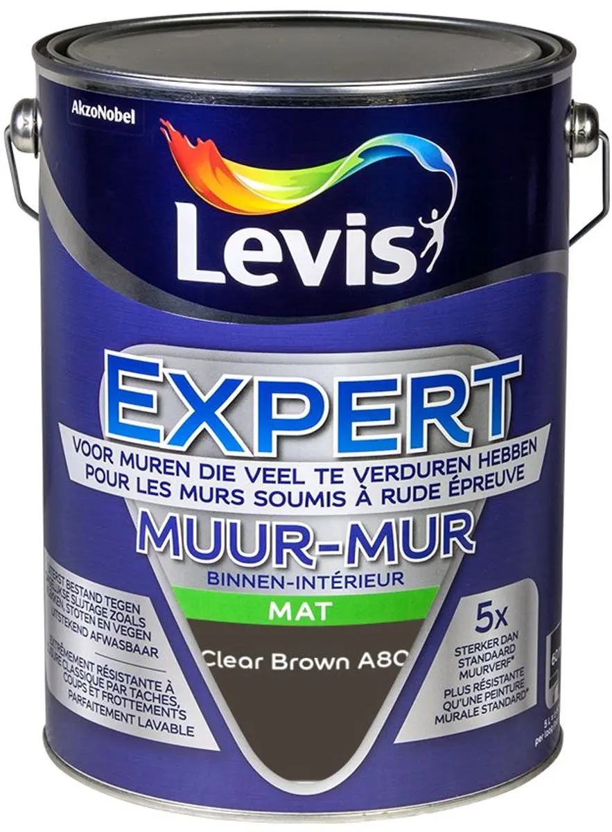 Levi's Expert Muur Binnen Mix Clear Brown A80 Mengverf 5L