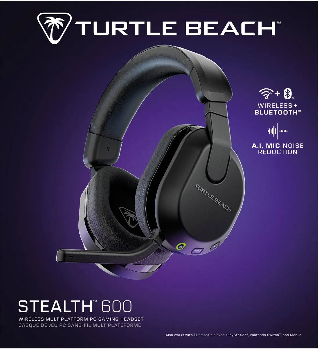 Turtle Beach Stealth 600 TURA37.BX.GAHA Draadloze Gamingheadset - Zwart