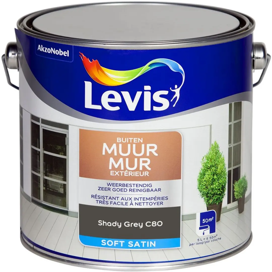 Levi's Muur Buiten Mix Shady Grey C80 Mengverf 5L