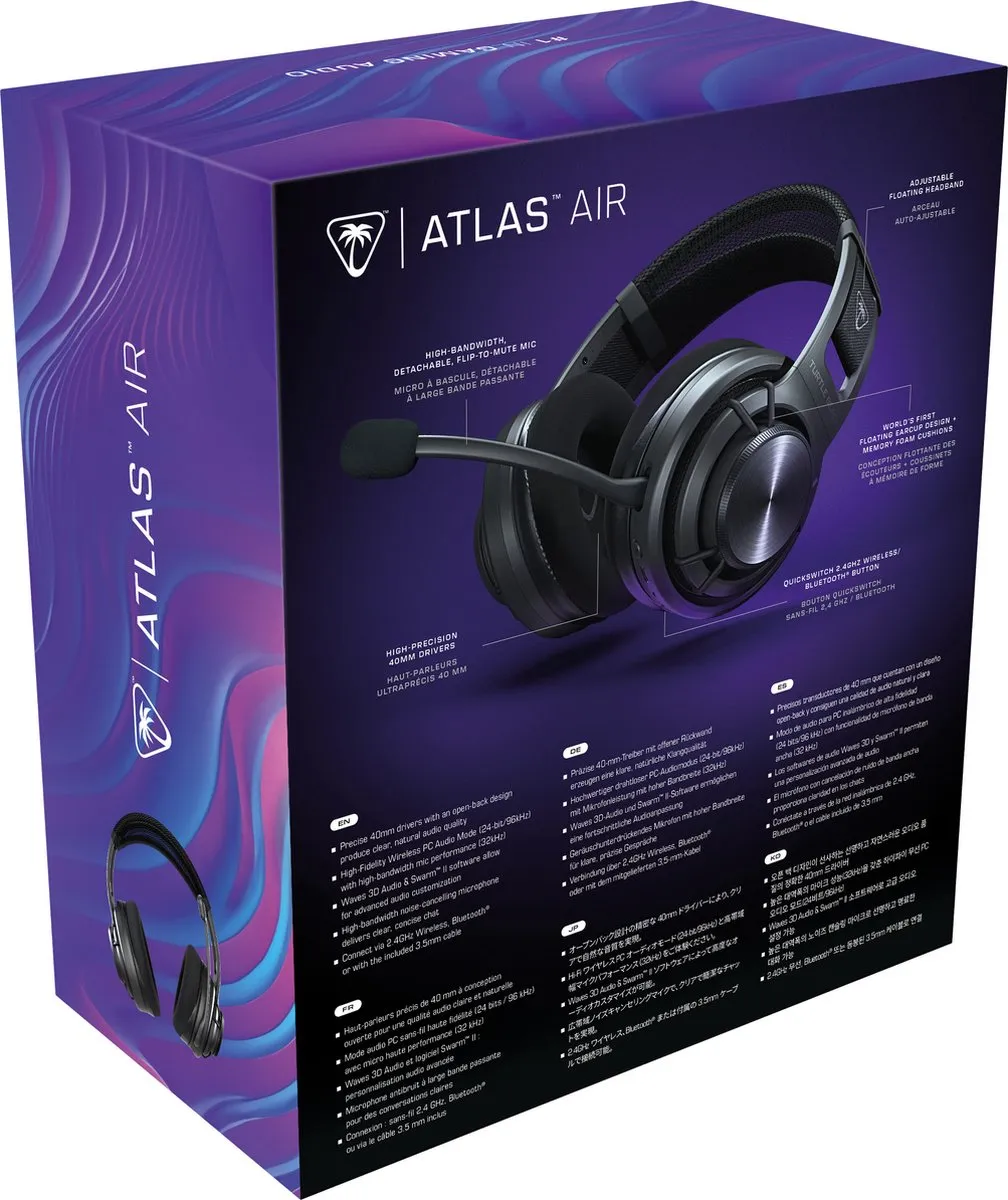 Turtle Beach Atlas Air TURA03.BX.GAHA Draadloze Gamingheadset - Zwart