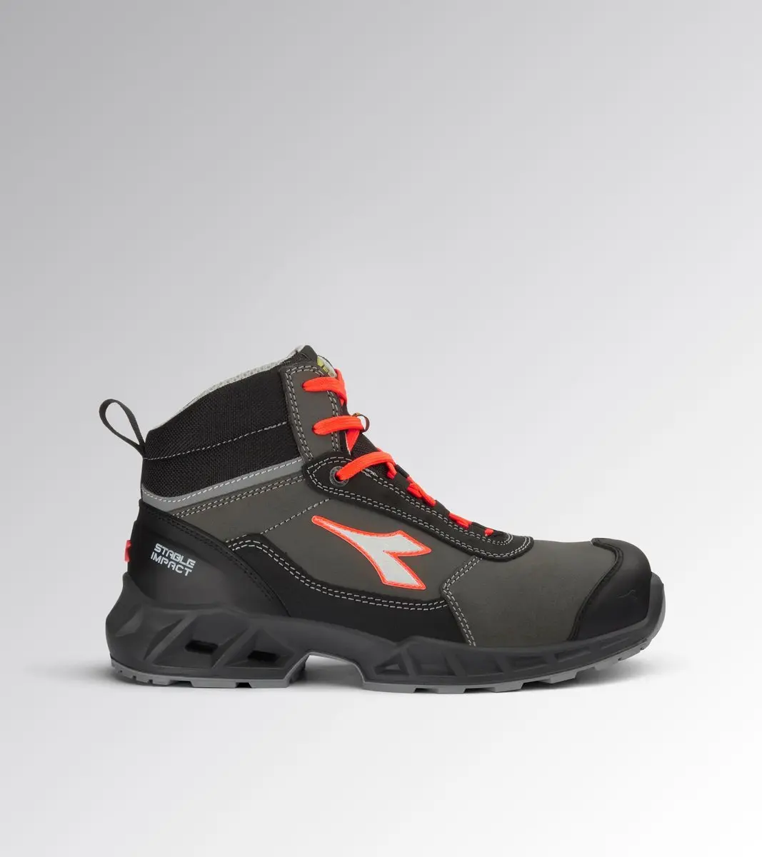 Diadora SHARK STA IMP LEAT MID S3S FO SR SC BLACK/F. Red 43