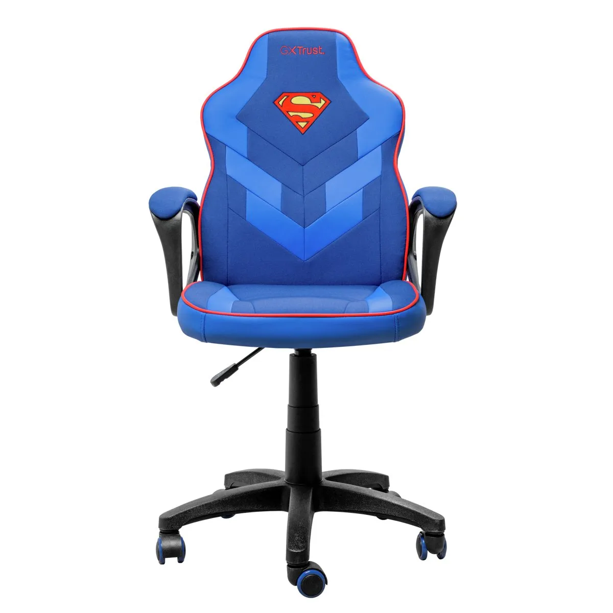 Trust GXT 703SM Revvo - Kinder Gaming Stoel Superman Editie - Kinder Bureaustoel - Superman Blauw