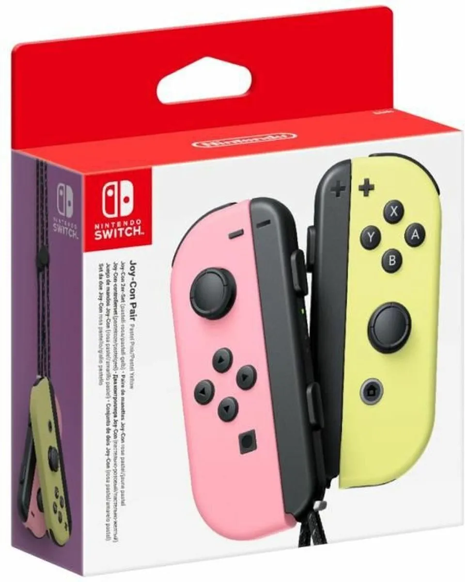 Nintendo Switch Joy-Con Paar Pastel Roze & Geel - 33412
