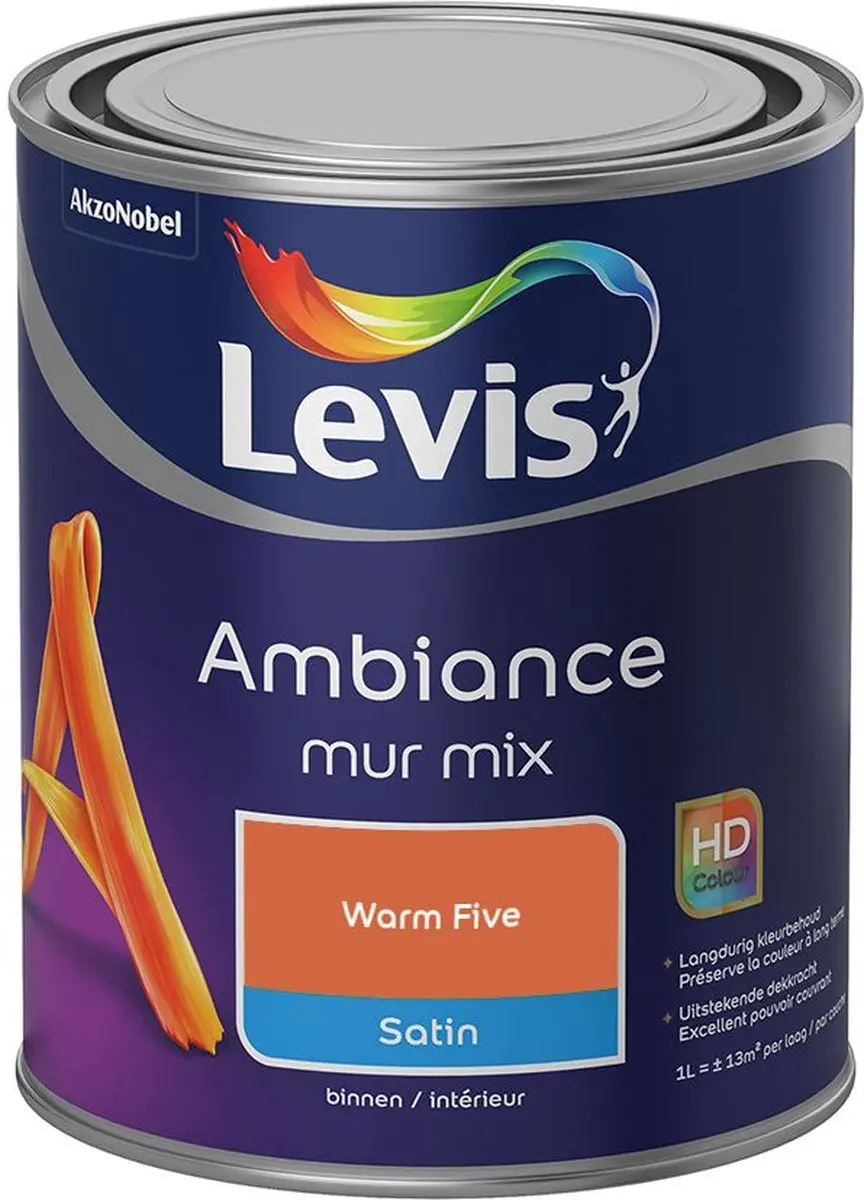 Levi's Ambiance Mur Satin Mix Warm Five Mengverf 1L