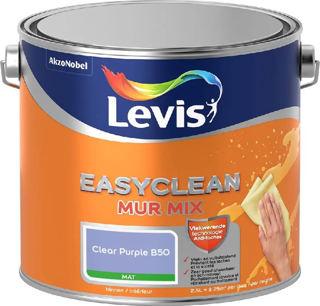 Levi's Easyclean Mur Mat Mix Clear Purple B50 Mengverf 2,5L