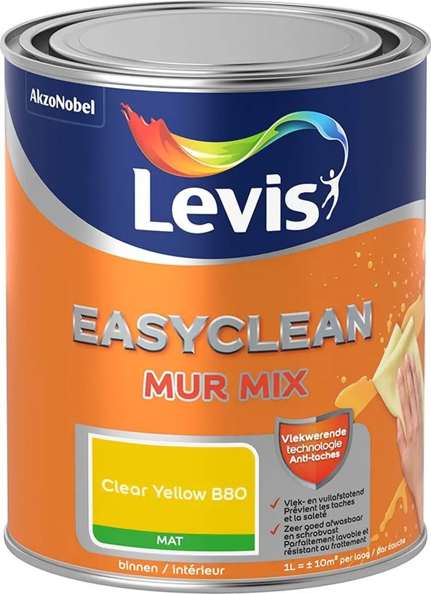 Levi's Easyclean Mur Mat Mix Clear Yellow B80 Mengverf 1L