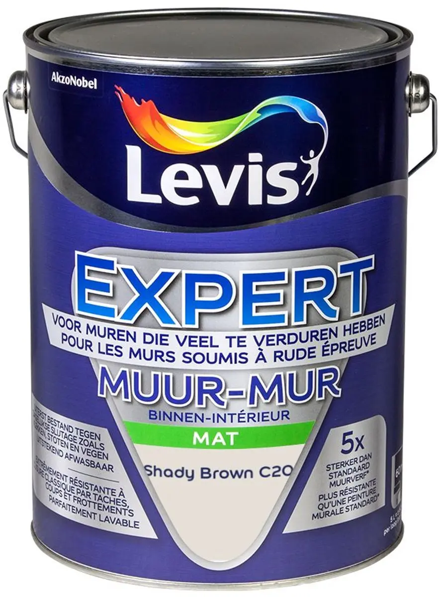 Levi's Expert Muur Binnen Mix Shady Brown C20 Mengverf 5L