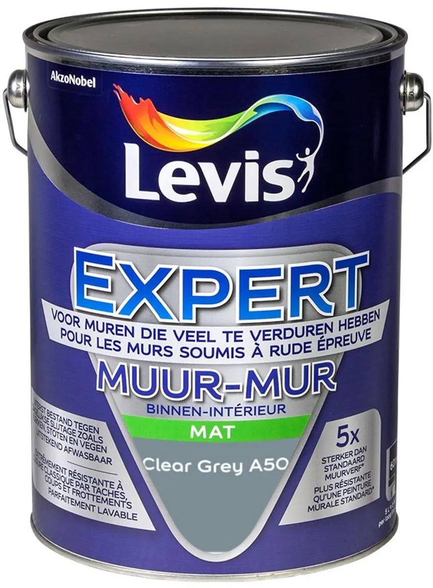 Levi's Expert Muur Binnen Mix Clear Grey A50 Mengverf 5L