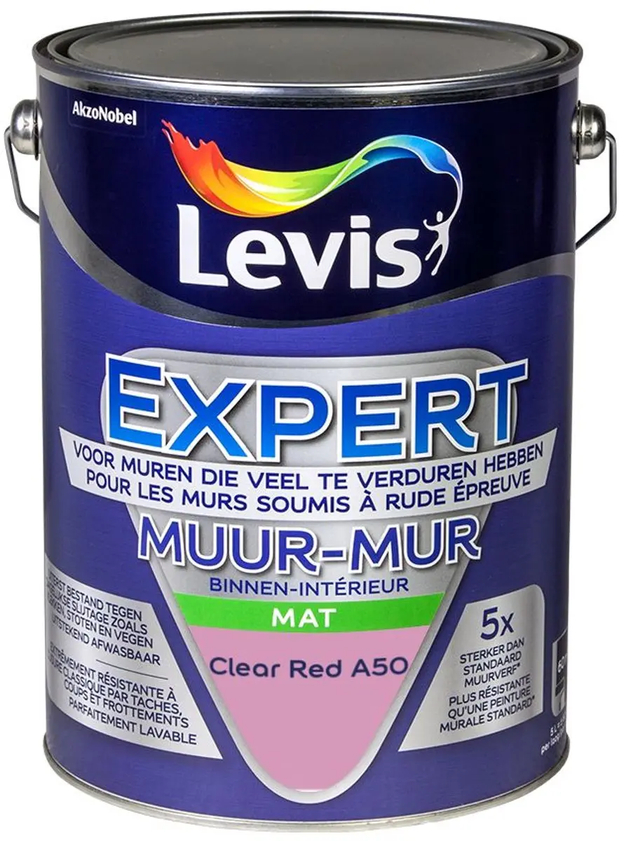 Levi's Expert Muur Binnen Mix Clear Red A50 Mengverf 5L