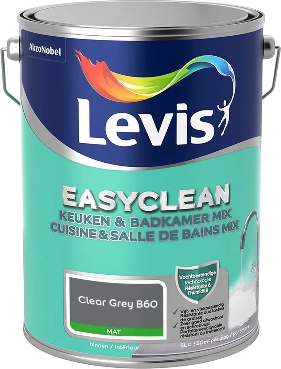 Levi's Easyclean Mengverf Clear Grey B60