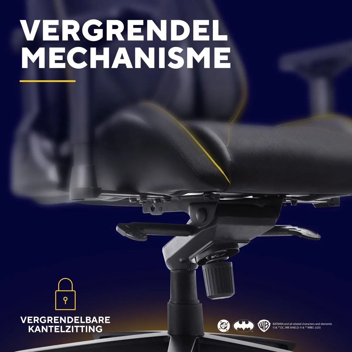 Trust GXT 721BM Ruya Pro Batman Editie - Premium Gaming Stoel - Nekkussen - Verstelbare Rug Ondersteuning - Hoogte Verstelbaar - Rug- & Armleuningen Verstelbaar - Batman Zwart