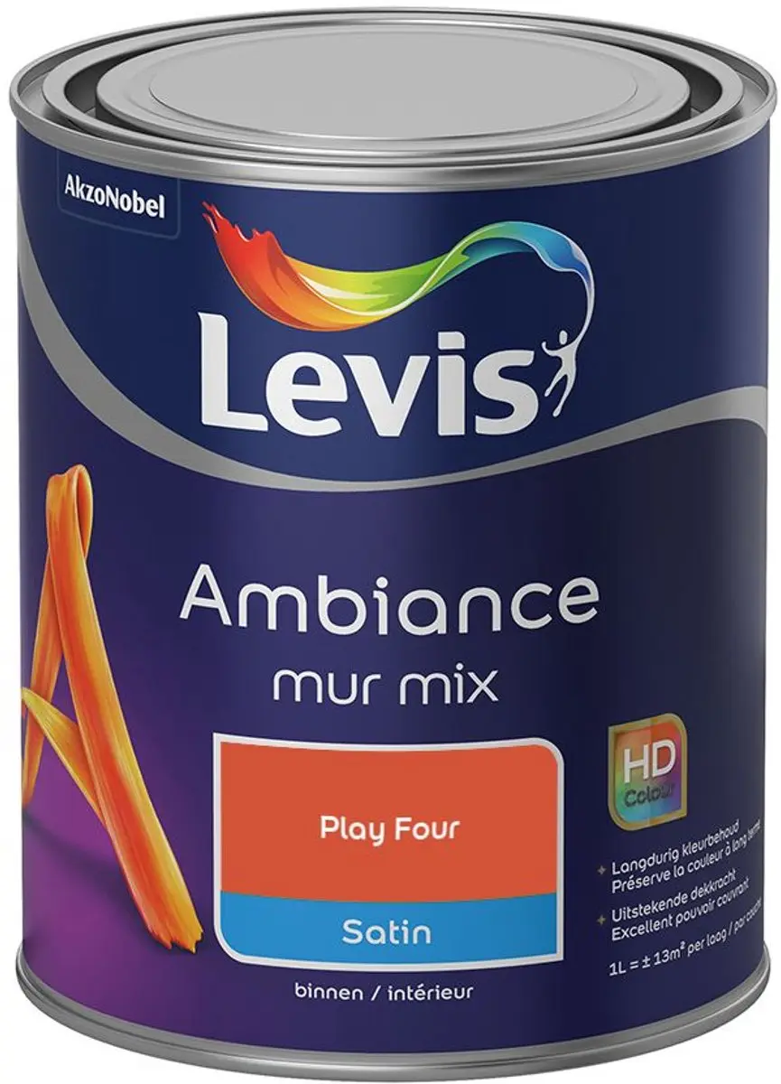 Levi's Ambiance Mur Satin Mix PLAY FOUR Mengverf 1L