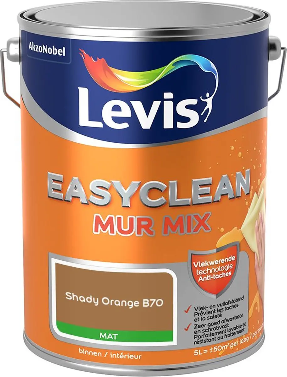Levi's Easyclean Mur Mat Mix Shady Orange B70 Mengverf 5L