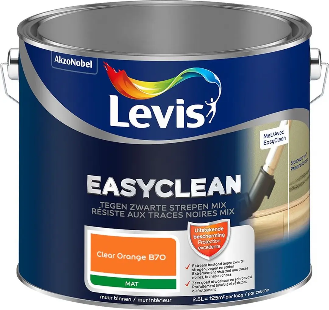 Levi's Easyclean Tegen Zwarte Strepen Mengverf Clear Orange B70