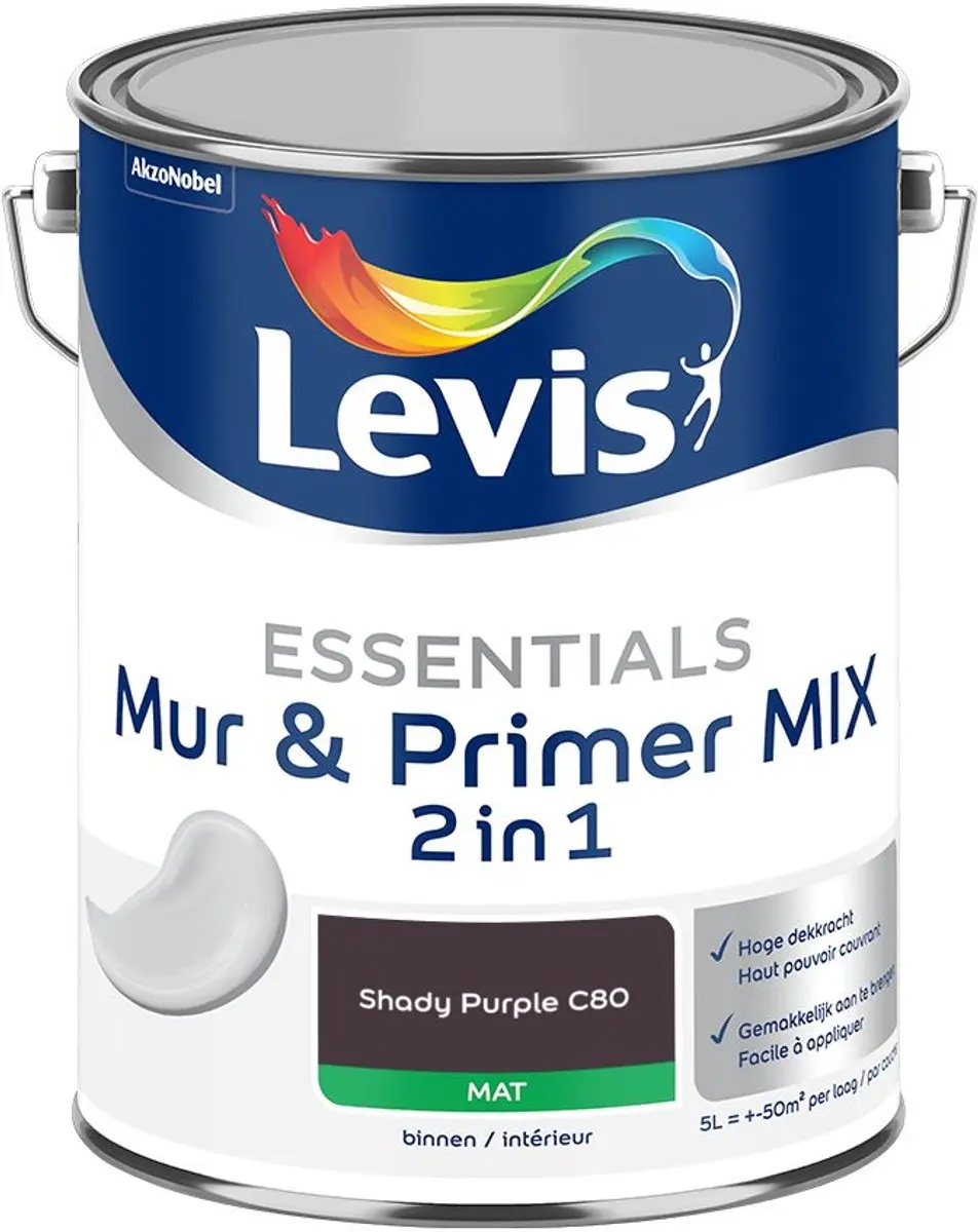 Levi's Essentials Mur & Primer Mix Shady Purple C80 Mengverf 5L