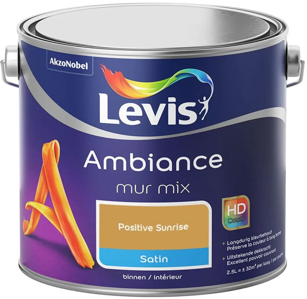 Levi's Ambiance Mur Satin Mix Positive Sunrise Mengverf 2,5L