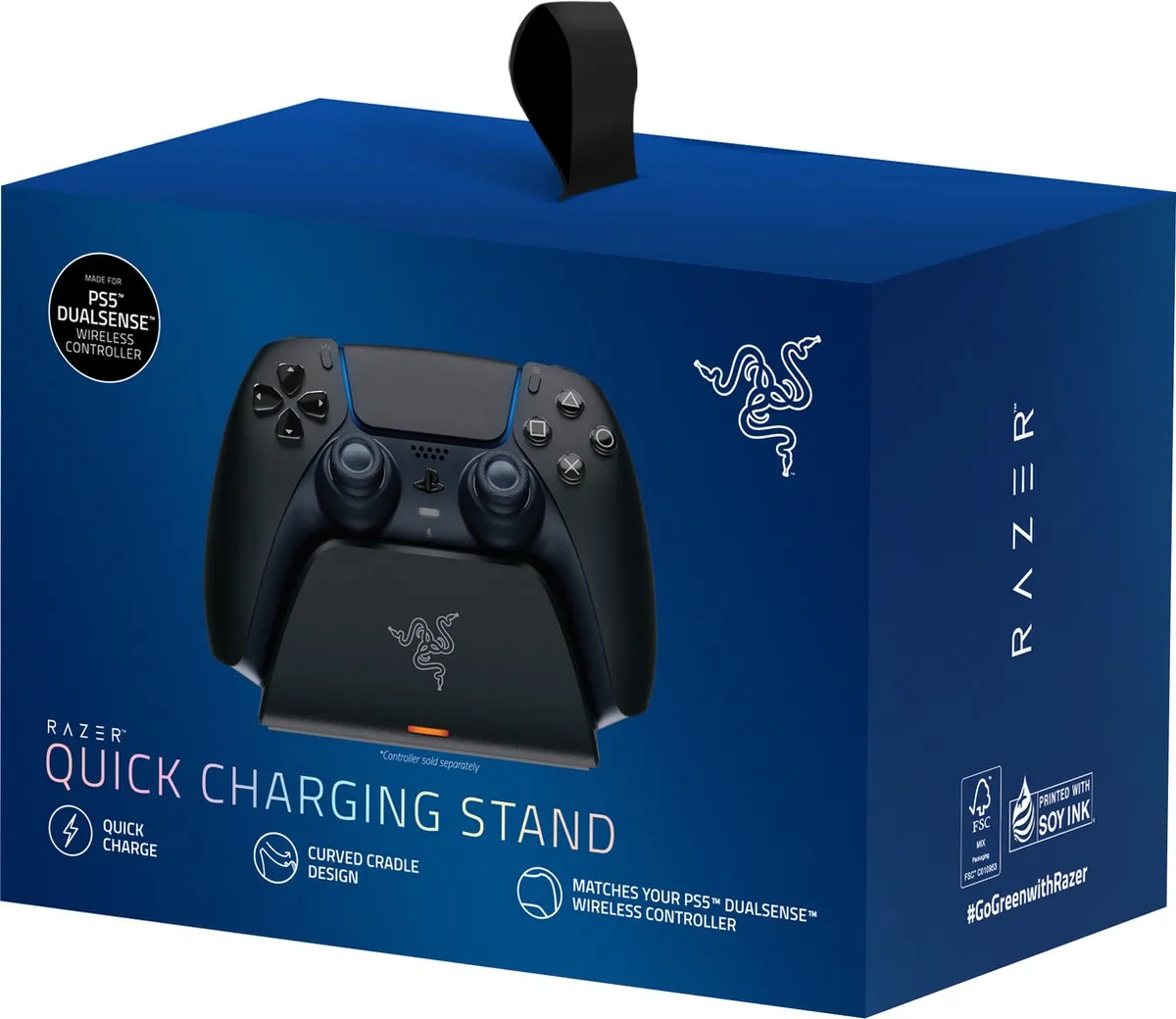 Razer RC21-01900200-R3M1 Oplaadstation PS5 Controller - Midnight Zwart - afbeelding 6 van 6