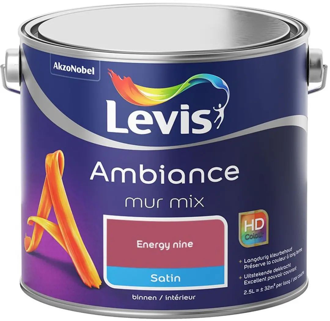 Levi's Ambiance Mur Satin Mix Energy Nine Mengverf 2,5L