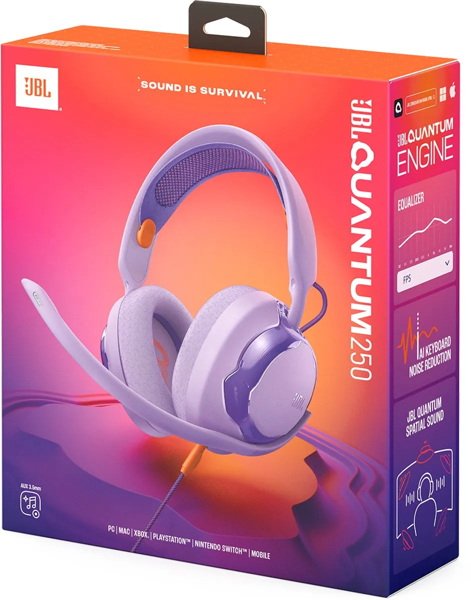 JBL Quantum 250 Gaming Headset - Paars - afbeelding 6 van 6