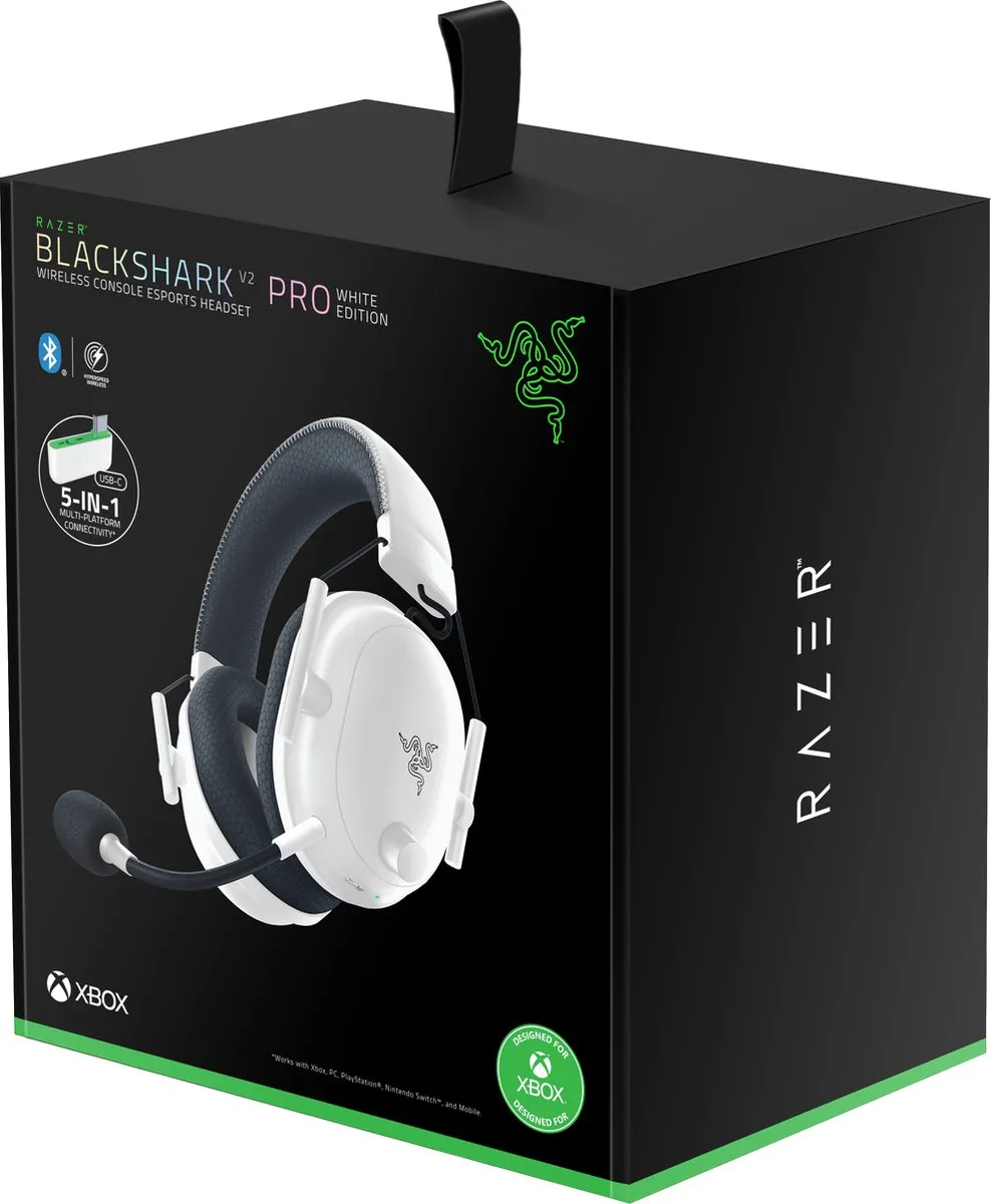 Razer BlackShark V2 Pro - Draadloze Gaming Headset - PC - Xbox Series X|S/Xbox One X/Xbox One - Wit