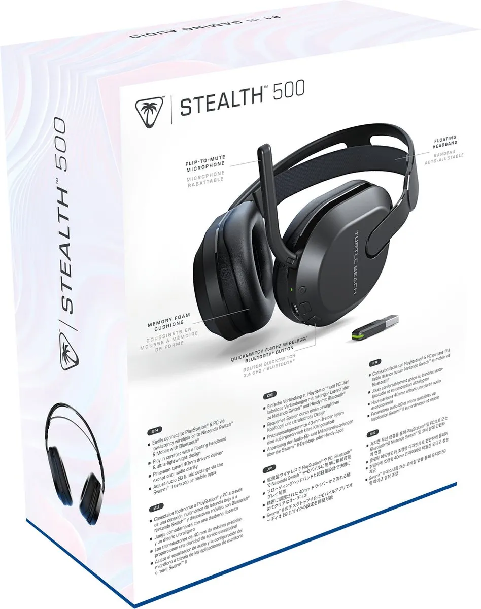 Turtle Beach Stealth 500 Draadloze Gaming Headset - PS5/PS4/Switch/PC - Zwart