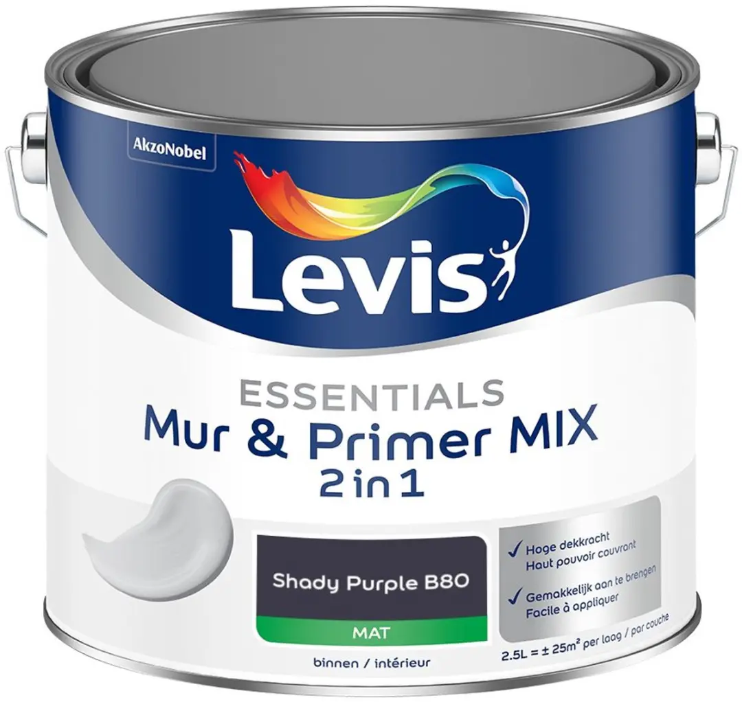 Levi's Essentials Mur & Primer Mix Shady Purple B80 Mengverf 2,5L