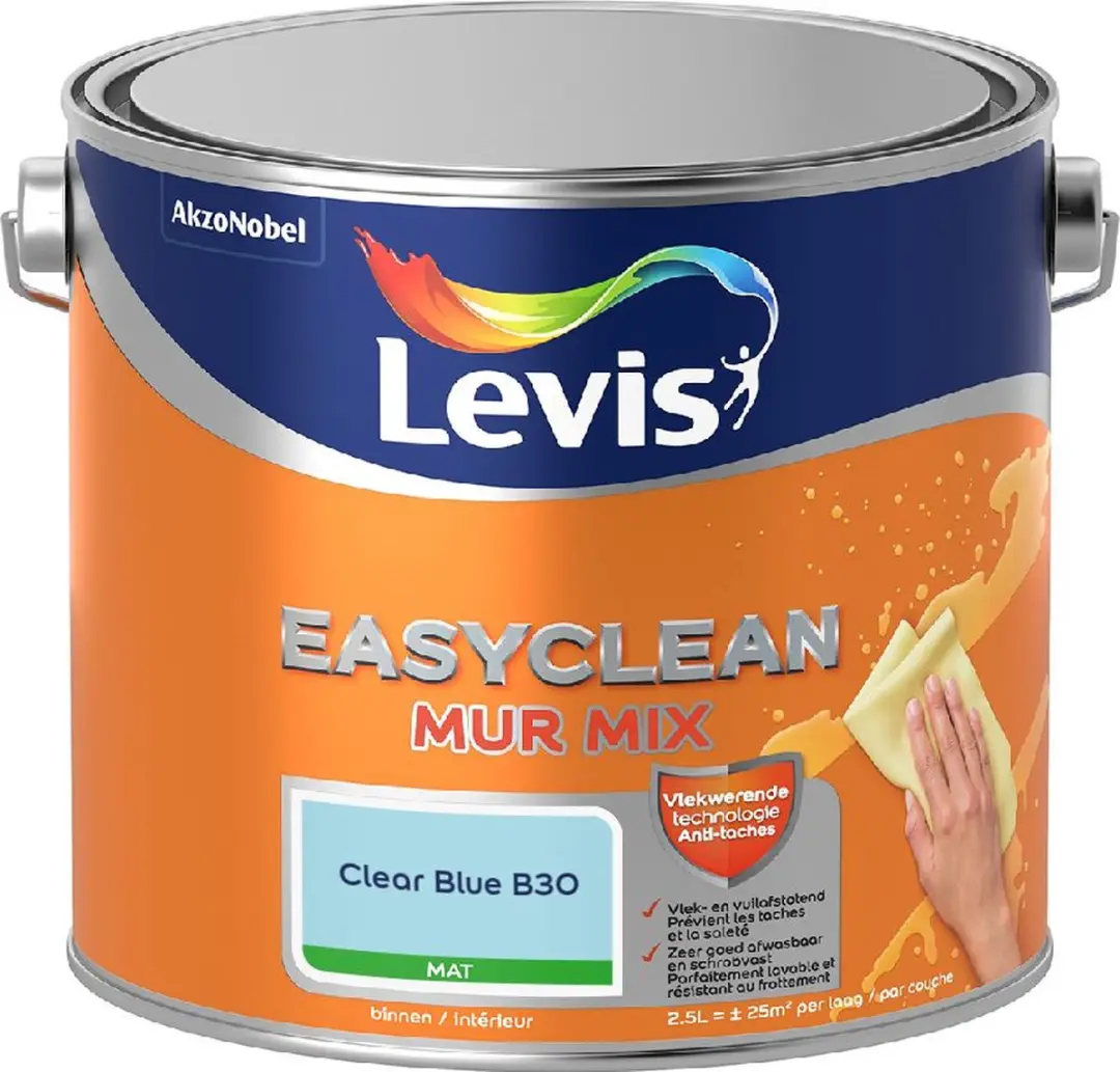 Levi's Easyclean Mur Mat Mix Clear Blue B30 Mengverf 2,5L