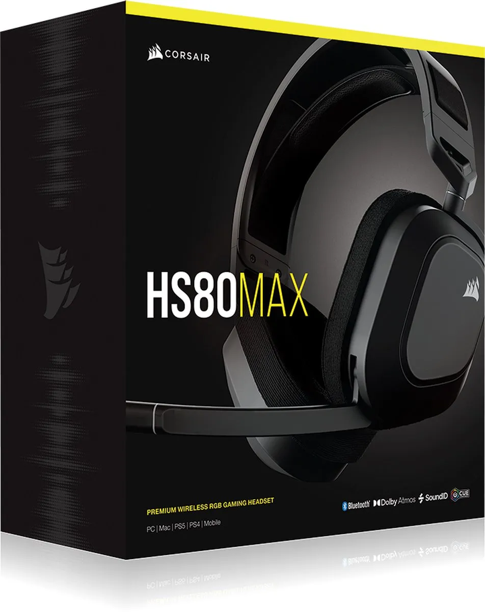 Corsair HS80 MAX CA-9011295-EU Draadloze Headset - Staalgrijs