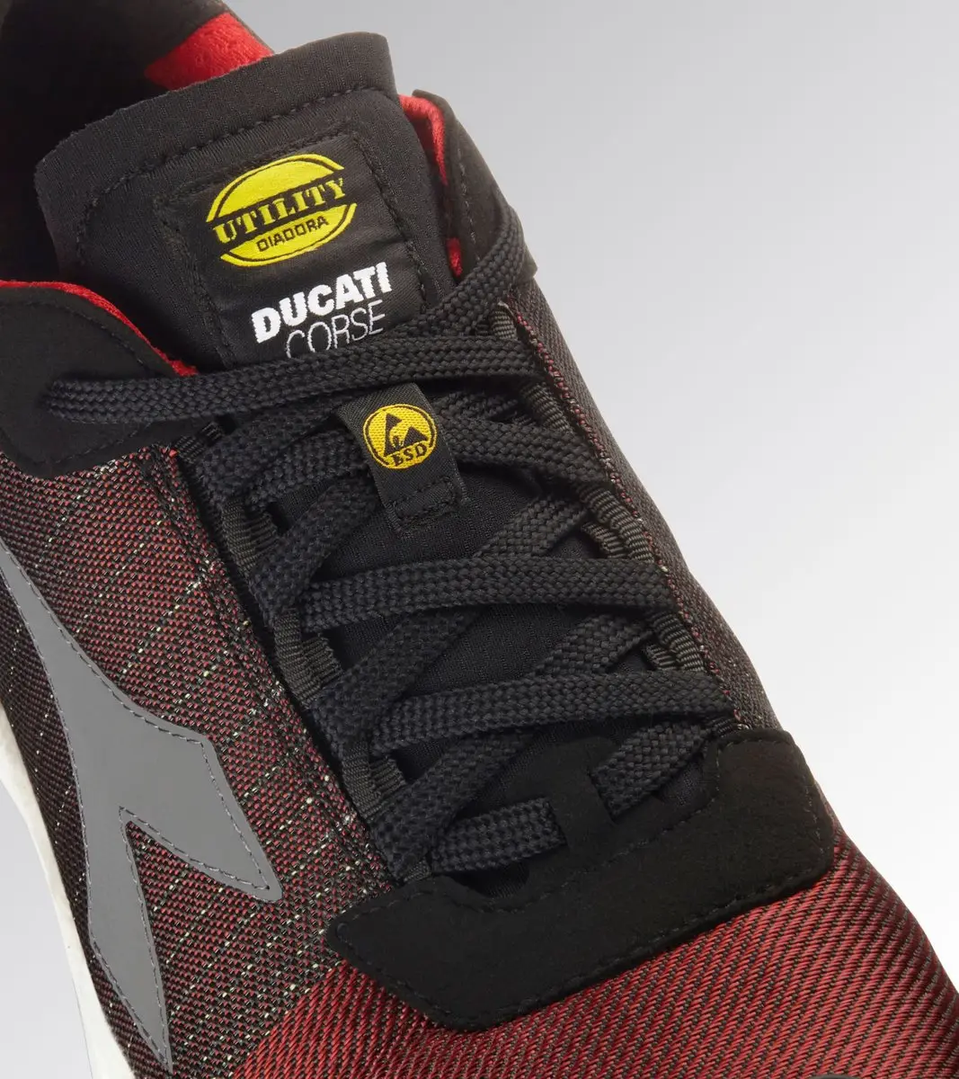 Diadora Fly Motor MTX Low S1P Werkschoenen - Rood/Wit - Maat 41