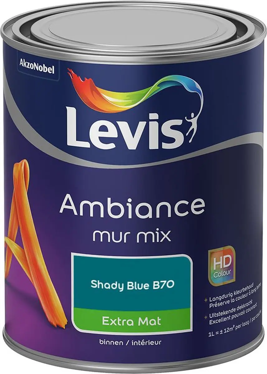 Levi's Ambiance Mur Extra Mat Mix Shady Blue B70 Mengverf 1L