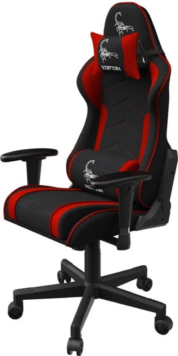 Gembird GC-SCORPION-01X Gamestoel - Kuipzitje - Zwart/Rood - afbeelding 3 van 6